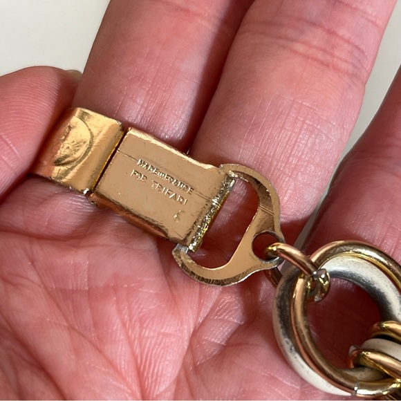 Vintage Trifari made in France 40 50 Retro Cream Gold Chain Chocker Necklace Set - Picture 10 of 17